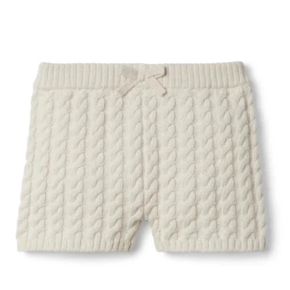 White Knit Sweater and Shorts Set